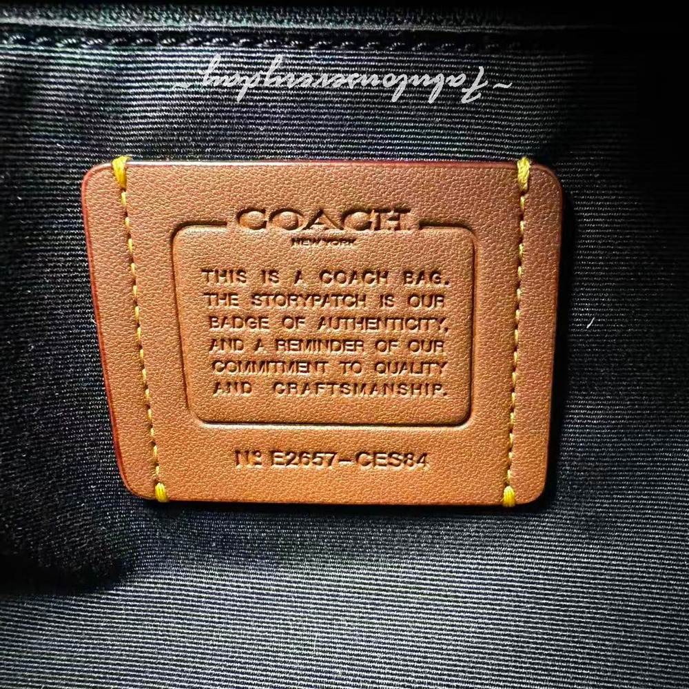 Coach Laurel Shoulder Bag With Pockets In Loved Leather/Silver/Black Brow CES84 - Picture 8 of 9